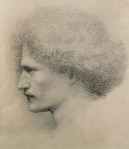 Retrato de Ignacy Jan Paderewski (1860-1941) gravado por Frederick Hollyer (1837-1933) (platinotype) de Edward Burne-Jones